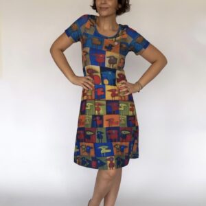 VESTIDO CURTO QUADRADINHOS