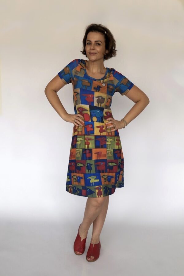 VESTIDO CURTO QUADRADINHOS