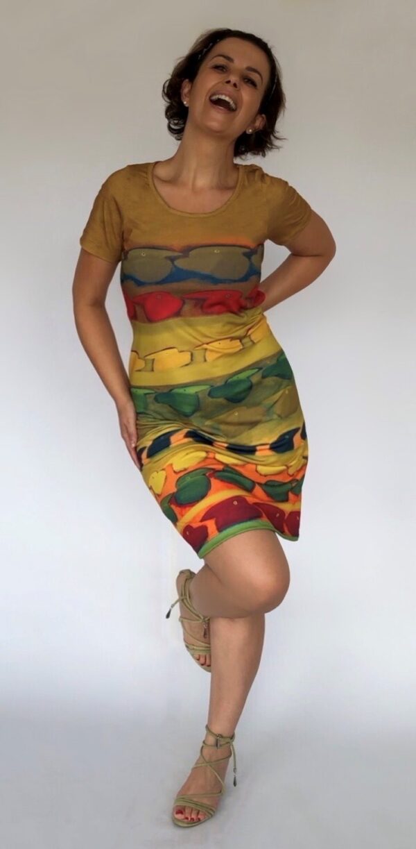 VESTIDO CURTO OCRE